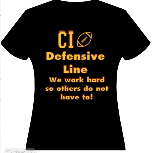 CI Defensive Line - we work hard so others do not have to!