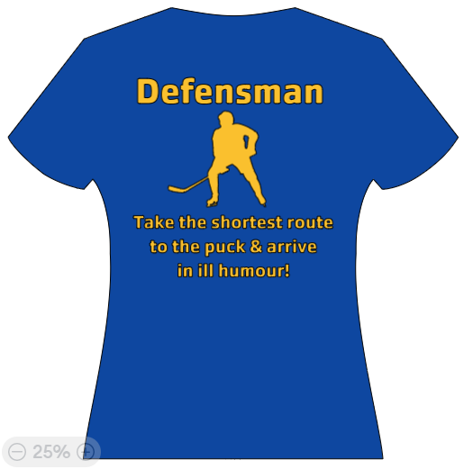 Defensman - take the shortest route to the puck & arrive in ill humour!