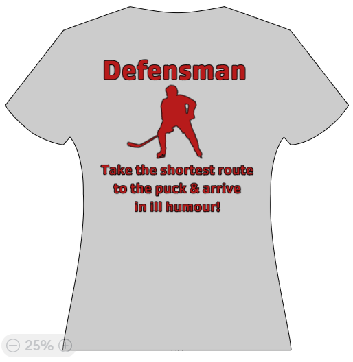 Defensman - take the shortest route to the puck & arrive in ill humour!