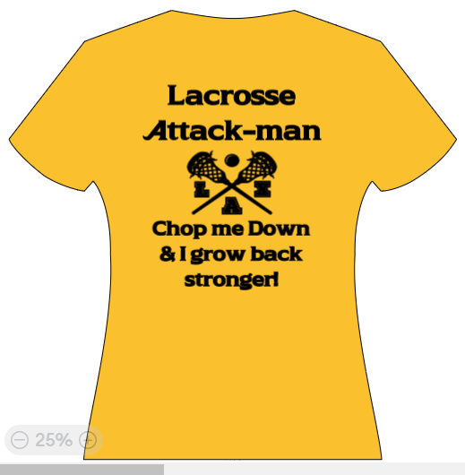 Lacrosse Attack-Man - Chop me down & i grow back stronger!