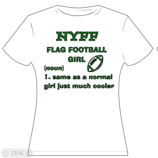 NYFF Flag Football Girl