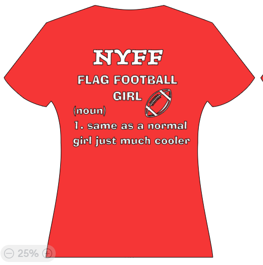 NYFF Flag Football Girl