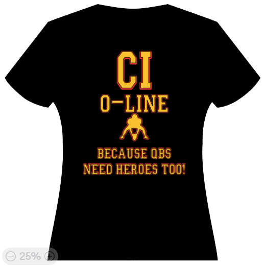 O-LINE because QBs needs heroes too! CI Football - Gryphon Football Tri Colours