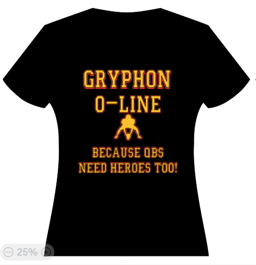 O-LINE because QBs needs heroes too! CI Football - Gryphon Football Tri Colours