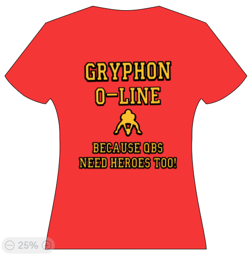 O-LINE because QBs needs heroes too! CI Football - Gryphon Football Tri Colours