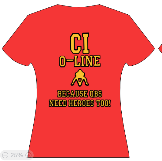 O-LINE because QBs needs heroes too! CI Football - Gryphon Football Tri Colours