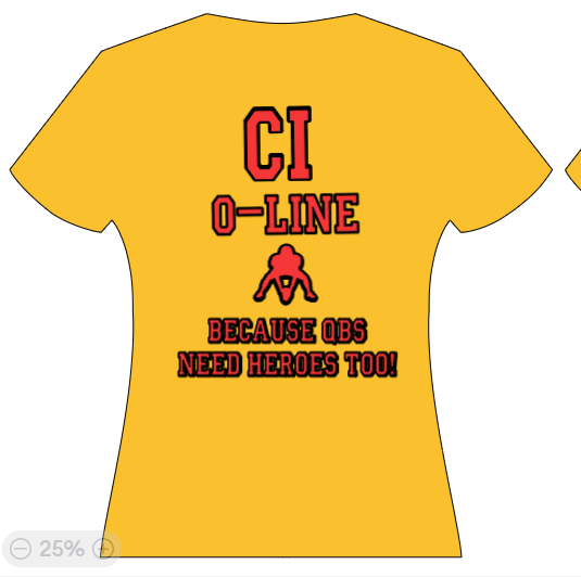 O-LINE because QBs needs heroes too! CI Football - Gryphon Football Tri Colours