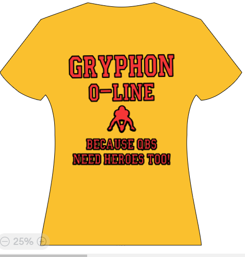 O-LINE because QBs needs heroes too! CI Football - Gryphon Football Tri Colours