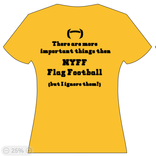 There are more important things then NYFF FLAG FOOTBALL but I ignore them!