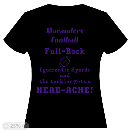 Marauders Full-Back - I guarantee 3 yards & the tackler gets a HEADACHE!