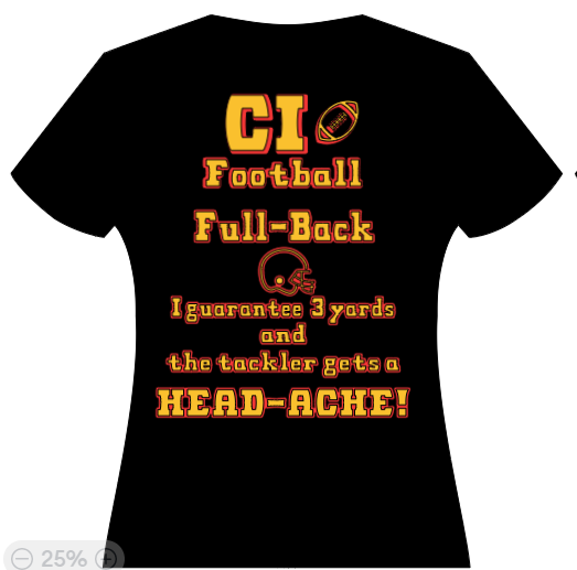 CI FOOTBALL - Fullback - I guarantee 3 yards and the tackler gets a HEADACHE!