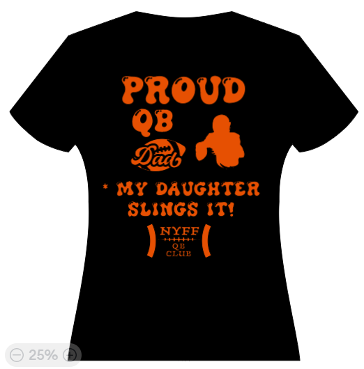 NYFF Proud QB DAD - my daughter slings it! NYFF QB CLUB