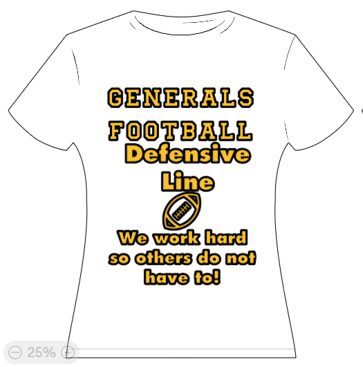 Generals Football - Defensive Line we work hard so others do not have to!