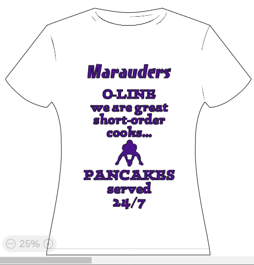 Marauders OLINE are great short order cooks... They serve PANCAKES 24/7!