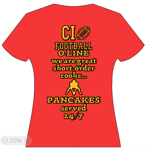 CI Football OLINE -we are great short order cooks! Pancakes served 24/7!